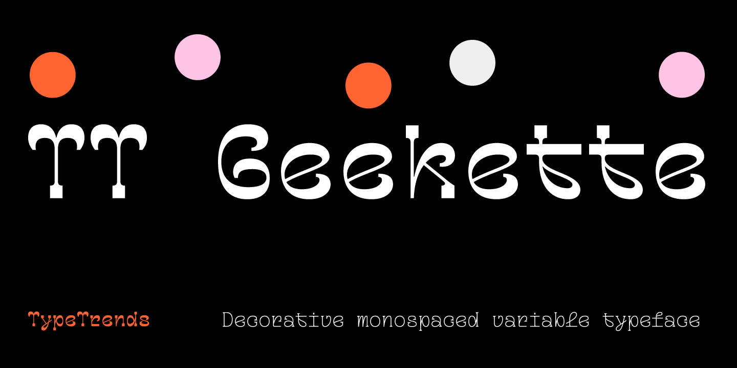 Przykład czcionki TT Geekette